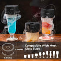 SMOKPUB Electric Whiskey Smoker Kit Built-in Lighter, No Butane Needed, Rechargeable Cocktail Smoker Kit with 6 Wood Chips, Old Fashioned Drink Smoker Kit, Bourbon Whiskey Gifts for Men,Dad,Husband