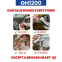 GH1200 Super Glue All Purpose 1g(12 Pack) with Pin Point Nozzle. Super Fast, Thick & Strong Adhesive Superglue General Strong for Hard Plastic, DIY Craft, Rubber, Metal, Leather and Many More