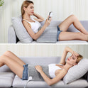 24"x12" Heating Pad, Electric Heating Pad for Dry & Moist Heat, Electric Heat Pad with Multiple Temp & Timer Settings, Auto Off, Silver Gray