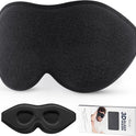 LitBear Sleep Mask for Side Sleeper Women Men, Eye Mask for Sleeping Light Blocking, 3D Contoured Cup Sleeping Mask, Soft Breathable Sleep Eye Mask with Adjustable Elastic Strap for Flight Nap