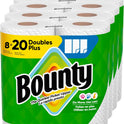 Bounty Paper Towels Select-A-Size White, 8 Double Plus Rolls = 20 Regular Rolls