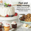 Hamilton Beach 6-Speed Electric Hand Mixer for Baking, 250W, QuickBurst, Snap-On Storage Case, Traditional Beaters & Whisk, White (62682G)