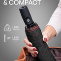 Repel Windproof Travel Umbrella - Compact & Withstands Winds up to 100MPH, Strongest Premium Auto Folding Umbrella for Rain and Sun - Durable, Light & Portable for Women & Men, Fits Backpack & Cars
