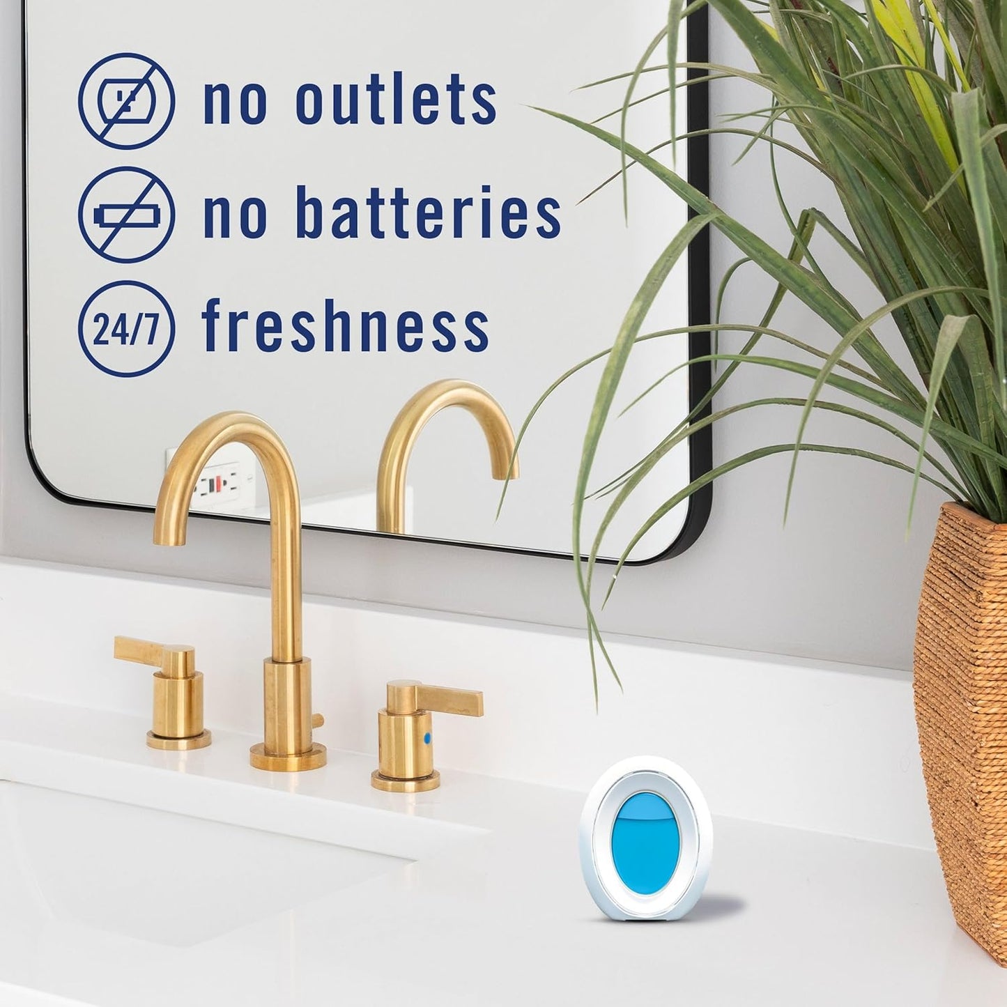 Febreze Odor-Fighting, Plug in Alternative, Air Fresheners for Home and Bathroom, Kitchen & Closet, Linen & Sky Scent, 4 Count