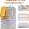Lifewit 2-Pack 80L Freestanding Laundry Hamper, Large Collapsible Laundry Baskets with Easy Carry Extended Handles, Waterproof Clothes Hamper in Bedroom, Bathroom, Laundry Room, College Dorm, Grey