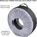 Kurgo Seasonal Tire Totes, Spare Tire Cover, Portable Wheel Bags, Winter Tire Cover, Handle for Easy Transportation, Universal Fit, Machine Washable, Fits Tires 22€ to 31€, Includes 4 Tire Totes