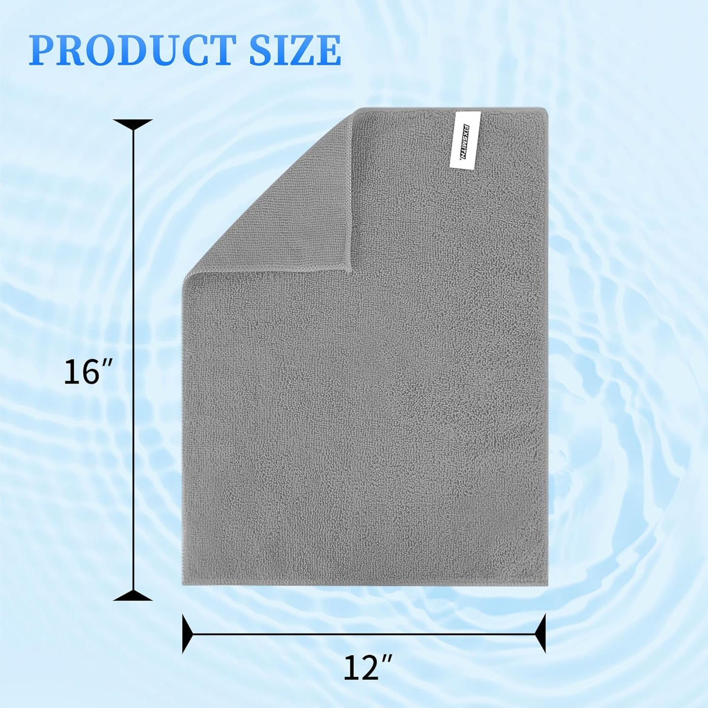 FIXSMITH Microfiber Cleaning Cloth - Pack of 8, Size: 12 x 16 in, Multi-Functional Cleaning Towels, Highly Absorbent Cleaning Rags, Lint-Free, Streak-Free Cleaning Cloths for Car Kitchen Home Office.