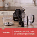 BLACK+DECKER 3-in-1 8-Cup Food Processor, Mutlifunctional and Dishwasher Safe, Black 450W, FP4200BC