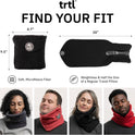 trtl Travel and Airplane Pillow - Real Sleeping Experience on Long Flights - Neck and Shoulder Support - Super-Soft, Lightweight, Easy-to-Carry, and Machine-Washable Flight Pillow - Grey