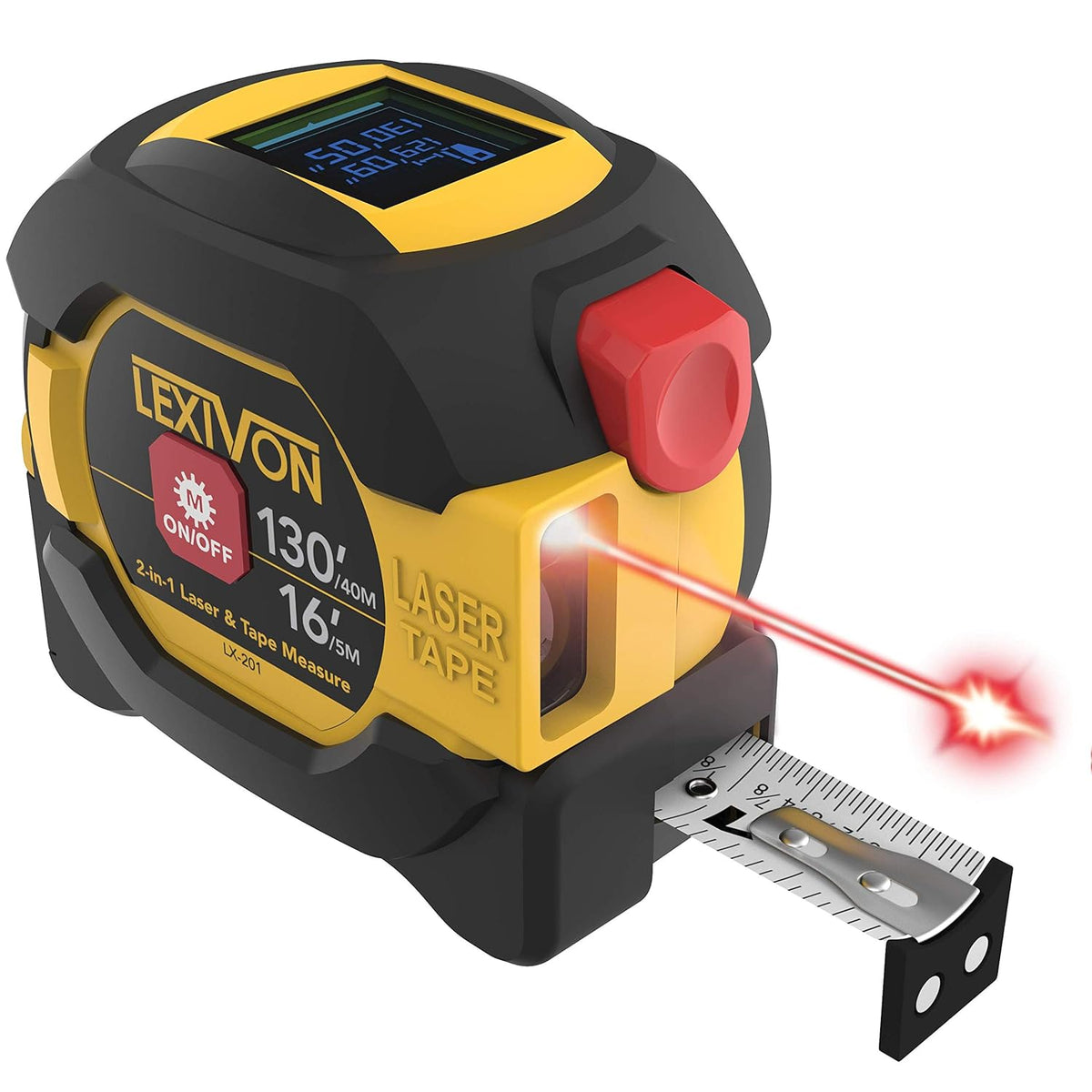 LEXIVON 2 in 1 Digital Laser Tape Measure
