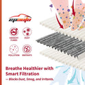EPAuto CP285 (CF10285) Premium Cabin Air Filter includes Activated Carbon