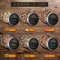 Electric Whiskey Cocktail Smoker Kit, Bourbon Drink Smoking Set with 6 Flavors Wood Chips, Built-in Lighter, Infuse Smoky Flavors in Old Fashioned Cocktails, Unique Whiskey Gifts for Men Dad Husband