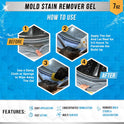 Mold Stain Remover Gel Cleaner - ACTIVE Heavy Duty Stain Cleaner for Front Loader Washing Machine Seal, Bathroom Grout, Shower, Caulk - Front Load Washer Cleaning Solution - 7 Fl Oz