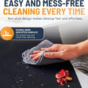 Oven Liners for Bottom of Oven - 3 Pack Large Heavy Duty Mats, 16.25”x23” Non-Stick Reusable Liner for Electric, Gas, Toasters, Grills - BPA & PFOA Free Kitchen Accessory to Keep It Clean (Black)