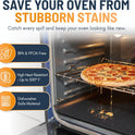 Oven Liners for Bottom of Oven - 3 Pack Large Heavy Duty Mats, 16.25”x23” Non-Stick Reusable Liner for Electric, Gas, Toasters, Grills - BPA & PFOA Free Kitchen Accessory to Keep It Clean (Black)