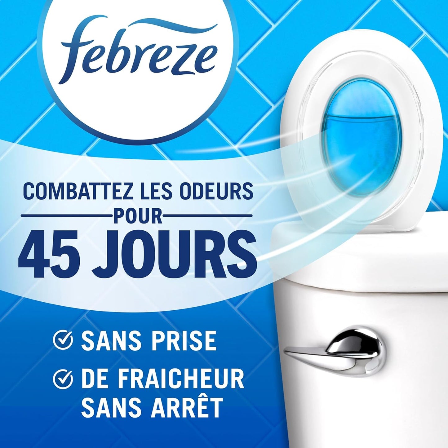 Febreze Odor-Fighting, Plug in Alternative, Air Fresheners for Home and Bathroom, Kitchen & Closet, Linen & Sky Scent, 4 Count