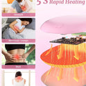 Portable Electric Heating Pad for Cramps, Upgraded Cordless Period Fast Heating Pad for Back Menstrual Belt 6 Heat 6 Vibration Modes Gifts for Women Girl Her Girlfriend Christmas Stocking Stuffer Pink