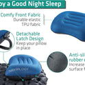 TREKOLOGY Pillow ALUFT 2.0, Camping Pillow for Sleeping, Inflatable Pillow, Inflatable Travel Pillow Camp Pillow, Oreiller de Voyage Backpacking Pillow Comfy Air Pillow