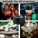 Electric Whiskey Smoker Kit,Rechargeable Cocktail Smoker Kit with 2 * 360° Rotating LED Whiskey Glass, 4*Ice Wine Stone and 6*Wood Chips, Bourbon Whiskey Gift Ideas for Men/Dad/Husband