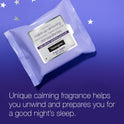 Neutrogena Night Calming Makeup Remover Face Wipes, 100% Plant-Based Cloth Hypoallergenic Nighttime Cleansing Towelettes, Remove Waterproof Makeup, Dirt & Oil, Dermatologist Tested, 50 Count (2 x 25 Count)