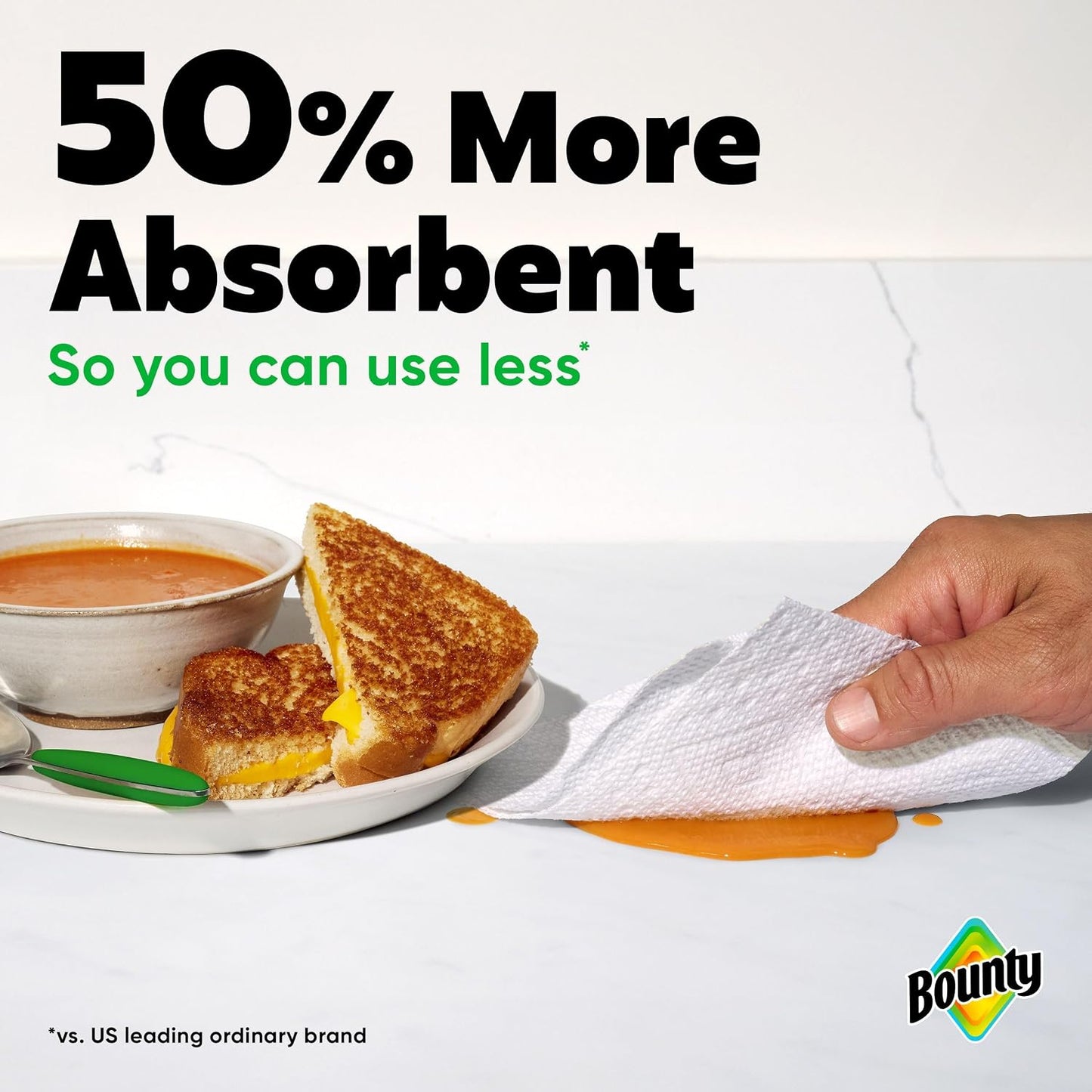 Bounty Paper Towels Select-A-Size White, 8 Double Plus Rolls = 20 Regular Rolls
