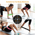 Gritin Resistance Bands, Set of 5 Skin-Friendly Resistance Fitness Exercise Loop Bands with 5 Different Strength Levels - Travel Carrying Case Included - Ideal for Home, Gym, Yoga, Training