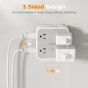 Multi Plug Outlet Extender, TESSAN 900J Surge Protector Plug Extension Block, 8 Outlet Splitter with 3 USB Ports (1 USB C), Electrical Socket for Home Office Dorm Room Essentials, Gray