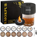 SMOKPUB Electric Whiskey Smoker Kit Built-in Lighter, No Butane Needed, Rechargeable Cocktail Smoker Kit with 6 Wood Chips, Old Fashioned Drink Smoker Kit, Bourbon Whiskey Gifts for Men,Dad,Husband