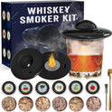 Electric Whiskey Smoker Kit with 6 Flavors Wood Chips, Cocktail Smoker Kit Built-in Lighter, Rechargeable Smoked Old Fashioned kit Bar Accessories Christmas for Men (Dark Black)