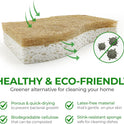 AIRNEX 12 Pack Natural Sponges for Dishes - Biodegradable Sponges for Kitchen - Plant Based Cellulose & Coconut Natural Dish Sponge - Non Toxic Eco Friendly Sponges, Non Scratch Kitchen Scrubber