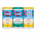 Clorox Disinfecting Wipes, Multi-Pack of 3 Canisters, 2 Crisp Lemon and 1 Fresh Scent