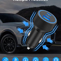USB C Car Charger, 3-Port 67W Super Fast Charging Dual USB-C & USB-A Car Charger Accessories Cigarette Lighter Adapter for iPhone 17 17e 16 15 14 13 12 11 Pro Max, iPad, Galaxy, Pixel, Android Phone