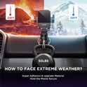 Mosurr Phone Holder Car Mount: Dual Installation (Suction & Vent Clip), 360° Rotation & Telescopic Arm for Stable GPS Navigation, Hands-Free Calls, Driving Safety, Gifts fits for All Phones 4.7-7 Inch