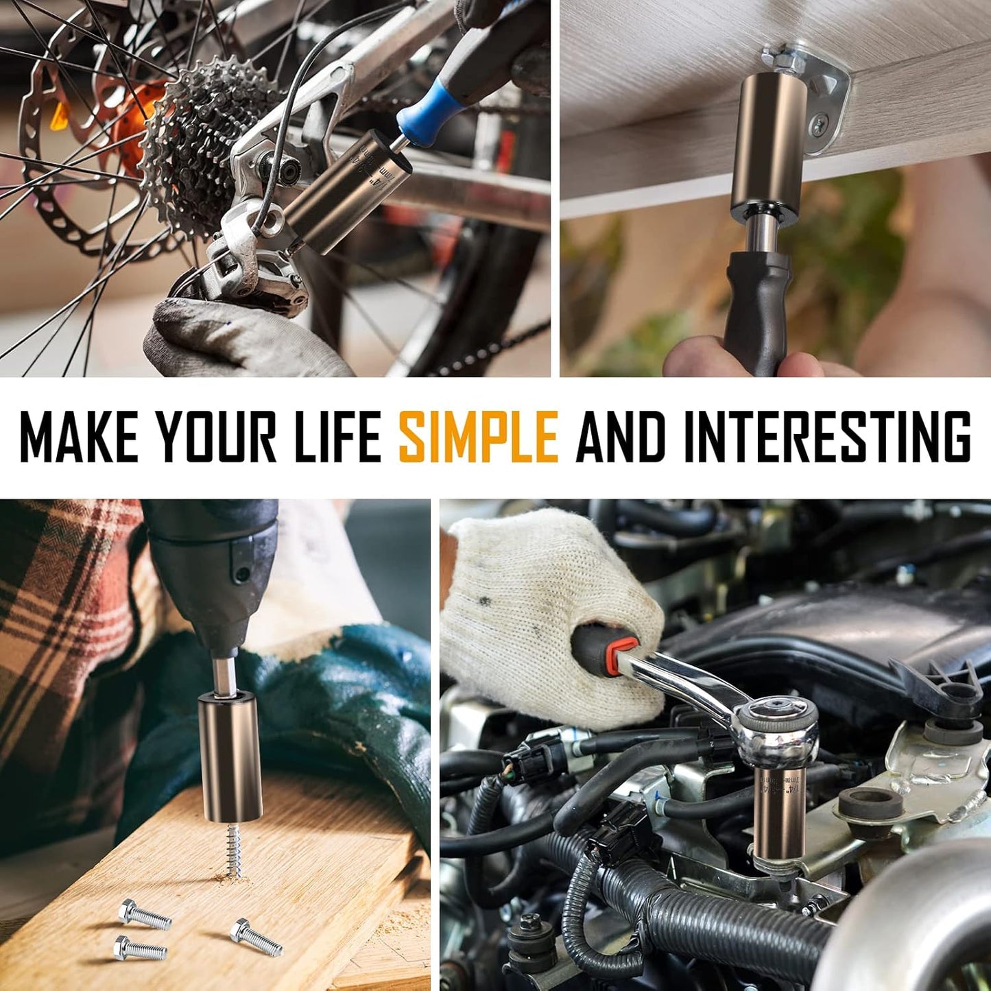 KEZKALS Fathers Day Gift Ideas, Universal Socket Tool, Gifts for Men Dad, Fathers Day Gift from Daughter Wife, Anniversary Birthday Gifts for Men, Dad Gifts for Husband Grandpa, Cool Gadgets Tools