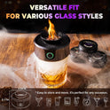 Electric Whiskey Smoker Kit with Torch, Father Day Gift for Whiskey Lover, 6 Wood Chips – Infuse Rich Smoky Flavors in Bourbon Old Fashioned & Cocktails, Birthday Gifts for Him, Dad (Without Butane)