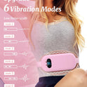 Portable Electric Heating Pad for Cramps, Upgraded Cordless Period Fast Heating Pad for Back Menstrual Belt 6 Heat 6 Vibration Modes Gifts for Women Girl Her Girlfriend Christmas Stocking Stuffer Pink