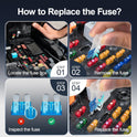 JOREST 300Pcs Car Fuses Assortment Kit,160 Mini Blade Fuses Automotive + 90 Standard Auto Fuses + 50 Micro Fuse + Fuse Puller – for Car/RV/Truck/Motorcycle(2Amp 3A 5A 7.5A 10A 15A 20A 25A 30A 35A 40A)