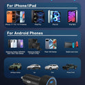 USB C Car Charger, 3-Port 67W Super Fast Charging Dual USB-C & USB-A Car Charger Accessories Cigarette Lighter Adapter for iPhone 17 17e 16 15 14 13 12 11 Pro Max, iPad, Galaxy, Pixel, Android Phone