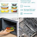 Vtopmart 8 Pack Glass Container Food Storage, Meal Prep Containers, Airtight Lunch Boxes with Leak Proof Locking Lids, for Microwave, Oven, Freezer and Dishwasher, Green