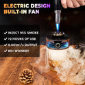 Electric Whiskey Smoker Kit with Torch, Father Day Gift for Whiskey Lover, 6 Wood Chips – Infuse Rich Smoky Flavors in Bourbon Old Fashioned & Cocktails, Birthday Gifts for Him, Dad (Without Butane)