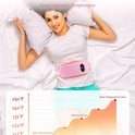 Portable Electric Heating Pad for Cramps, Upgraded Cordless Period Fast Heating Pad for Back Menstrual Belt 6 Heat 6 Vibration Modes Gifts for Women Girl Her Girlfriend Christmas Stocking Stuffer Pink