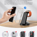 Anlmz 3 in 1 Charging Station for iPhone, Wireless Charger for iPhone 17 16e 16 15 14 13 12 11 X Pro Max & Apple Watch - Wireless Charging Station for AirPods 4 3 Pro