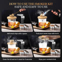 Fathers Day Gift Ideas for Husband, Gifts for Men Whisky Smoker Kit for Bourbon, Anniversary Birthday Gift for Dad Him Husband Grandpa, 6 Flavors Wood Chips for Old Fashioned Smoker Kit (No Butane)