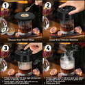 Electric Whiskey Smoker Kit with 6 Wood Chips, Electric Cocktail Smoker Kit Built-in Lighter, No Butane Needed, Gifts for Christmas, Gifts for Men, Dad, Husband
