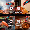 Alpha Grillers Meat Thermometer Digital - Instant Read Food Thermometer for Cooking Grilling - Professional Kitchen Fathers Day Gift Ideas for Birthday Dad Men Him Husband - Air Fryer BBQ Accessories
