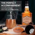 Wooden Whiskey Glass Gifts for Men - Charred Wood Bourbon Whiskey Glasses, Perfect for Men Who Have Everything, Gift for Dad or Boyfriend on Father's Day, Birthday, Christmas, Thanksgiving