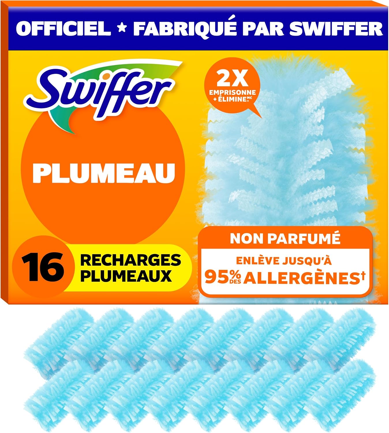 Swiffer Dusters Refill for Cleaning, Feather & Microfiber Duster Alternative, Unscented, 16 Count