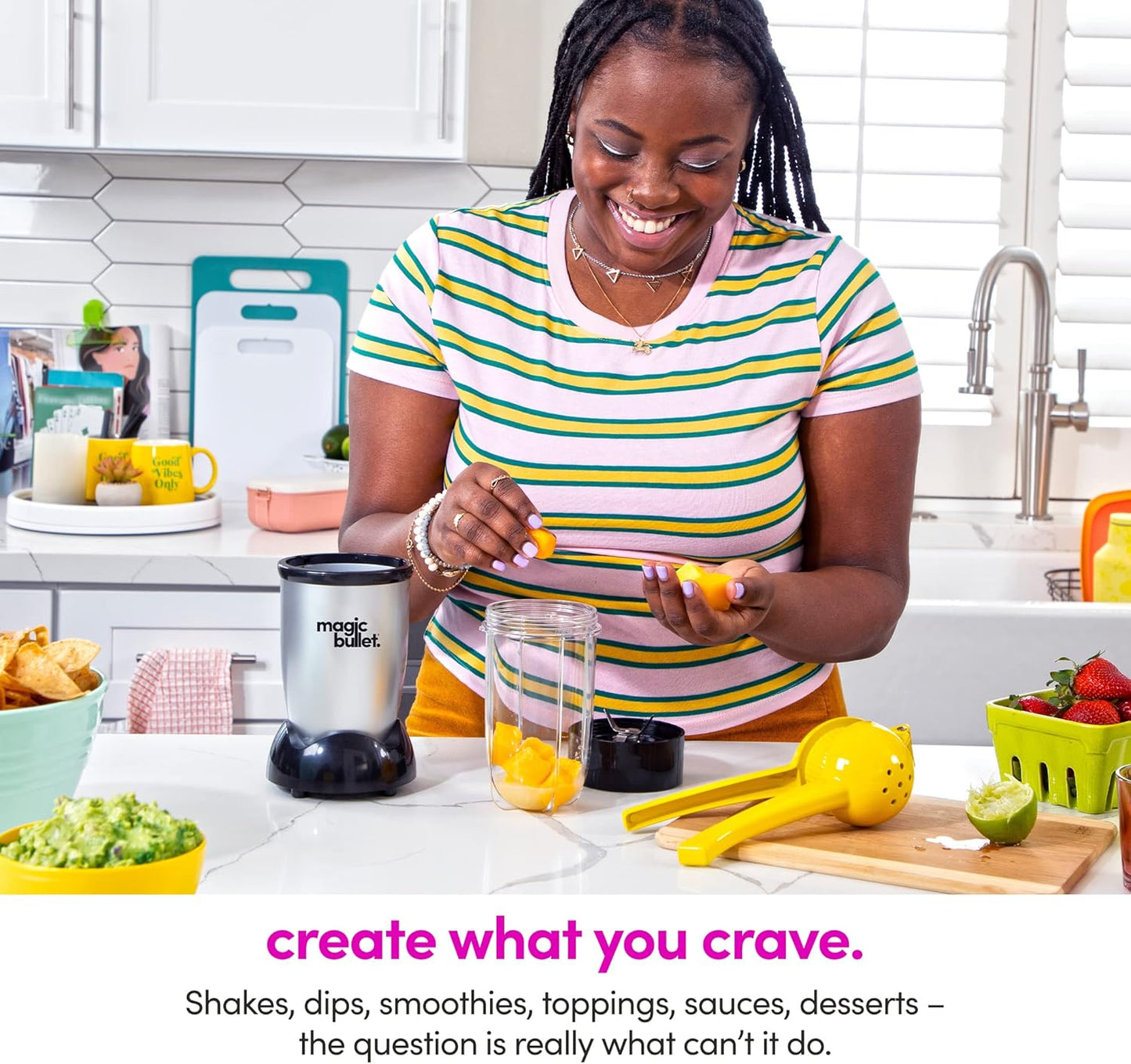 Magic Bullet Blender, Mixer & Mini-Food Processor In-One (17-Piece Set)