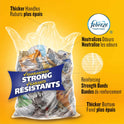 Glad Clear Garbage Bags - Large 90 Litres - 30 Trash Bags, Made in Canada of Global Components