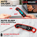 Alpha Grillers Meat Thermometer Digital - Instant Read Food Thermometer for Cooking Grilling - Professional Kitchen Fathers Day Gift Ideas for Birthday Dad Men Him Husband - Air Fryer BBQ Accessories